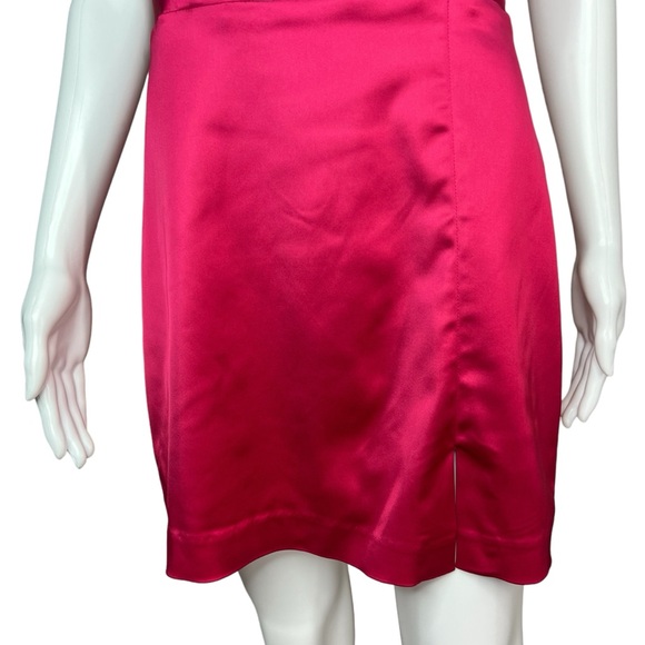 NWT House of Harlow 1960 Low Back Pink Satin Mini Dress 10 - Picture 3 of 11